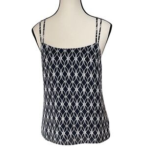 Woman's Banana‎ Republic Navy Blue and White Geometric Camisole